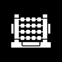 Abacus Glyph Inverted Icon Design vector