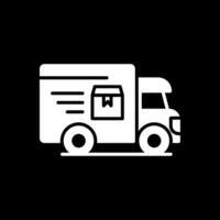 Delivery Service Glyph Inverted Icon Design vector