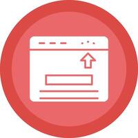 Search Bar Glyph Due Circle Icon Design vector