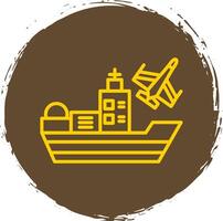 Ship Line Gradient Icon Design vector