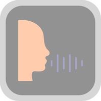 Voice Recording Flat round corner Icon Design vector