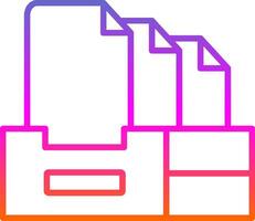 Files Line Gradient Icon Design vector