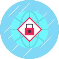 Global Security Flat Circle Icon Design vector