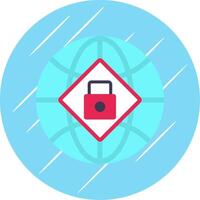 Global Security Flat Circle Icon Design vector