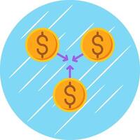 Incomes Flat Circle Icon Design vector