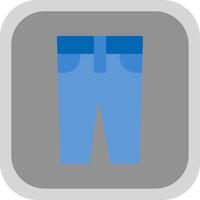 Jeans Flat round corner Icon Design vector