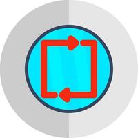 Loop Flat Scale Icon Design vector