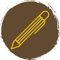 Pen Line Circle Sticker Icon vector