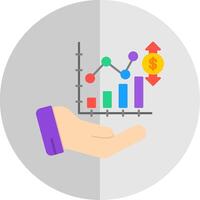 Revenue Flat Scale Icon Design vector