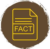 FACT File Format Line Circle Sticker Icon vector