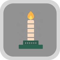 Bunsen Burner Flat round corner Icon Design vector
