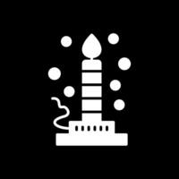 Bunsen Burner Glyph Inverted Icon Design vector