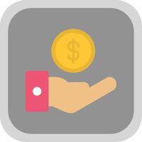 Cash Offer Flat round corner Icon Design vector