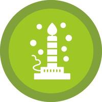 Bunsen Burner Glyph Due Circle Icon Design vector