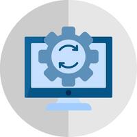 Data Processing Flat Scale Icon Design vector