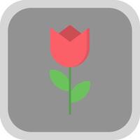 Flower Flat round corner Icon Design vector