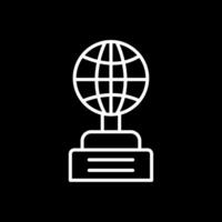 Globe Line Inverted Icon Design vector