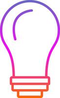 Light Bulb Line Gradient Icon Design vector