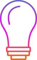 Light Bulb Line Gradient Icon Design vector