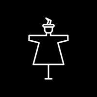 Scarecrow Line Inverted Icon Design vector