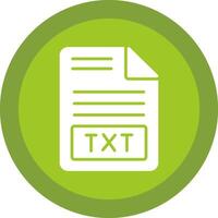 Text File Glyph Due Circle Icon Design vector