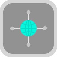 Networking Flat round corner Icon Design vector