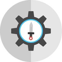 Attack Flat Scale Icon Design vector