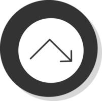 Bounce Glyph Shadow Circle Icon Design vector