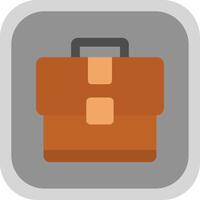 Briefcase Flat round corner Icon Design vector