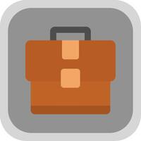 Briefcase Flat round corner Icon Design vector