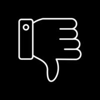 Dislike Line Inverted Icon Design vector