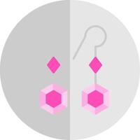 Earring Flat Scale Icon Design vector