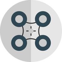 Drone Flat Scale Icon Design vector