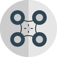 Drone Flat Scale Icon Design vector