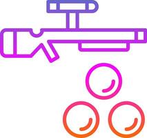 Paintball Line Gradient Icon Design vector