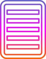 Note Line Gradient Icon Design vector