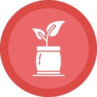 Plant Glyph Due Circle Icon Design vector