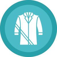 Coat Glyph Due Circle Icon Design vector