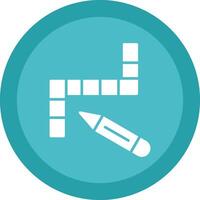 Crossword Glyph Due Circle Icon Design vector
