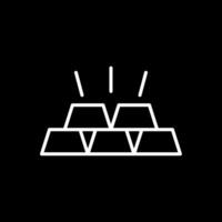 Gold Bars Line Inverted Icon Design vector