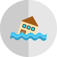 Flood Flat Scale Icon Design vector