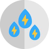 Hydro Power Flat Scale Icon Design vector