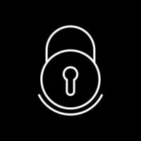 Lock Line Inverted Icon Design vector