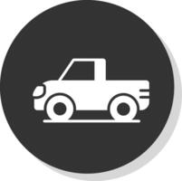 Pickup Glyph Shadow Circle Icon Design vector