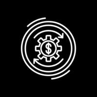 Return On Investment Line Inverted Icon Design vector