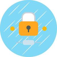 Padlock Flat Circle Icon Design vector