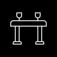 Table Line Inverted Icon Design vector