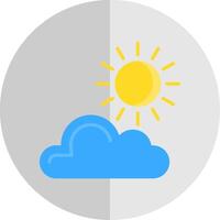 Sun Flat Scale Icon Design vector