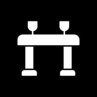 Table Glyph Inverted Icon Design vector