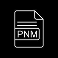 pnm archivo formato línea invertido icono diseño vector